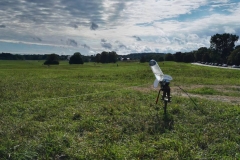 Water bottle rocket ready for lift off